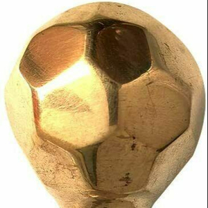 Bastón de latón de diseñador náutico, mango de cabeza dorada, bastón de madera antiguo, regalo novedoso - Product Image 1