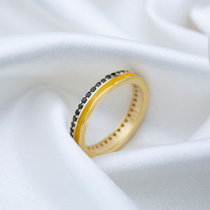 สีส้มเคลือบออกแบบสีดำเพทายหินวงแหวนตุรกีแฮนด์เมดขายส่ง925เครื่องประดับเงินสเตอร์ลิง - Product Image 4