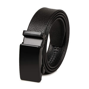 Ceinture habillée en cuir PU réversible double face chaude pour hommes longueur personnalisée noir et marron avec boucle rotative Vintage Logo personnalisé - Product Image 1