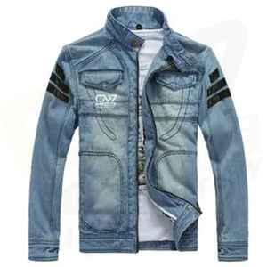 Chaqueta Vaquera para Hombre con Logotipo Personalizado, de Alta Calidad y Precio Bajo al por Mayor, Chaqueta Vaquera Personalizada de Talla Grande para Hombre - Product Image 1