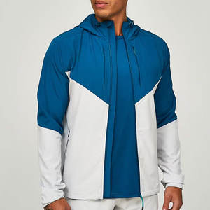 Chaqueta Cortavientos Ligera Personalizada, Impermeable, Estilo Color Block con Bolsillo con Cremallera Reflectante para Hombre - Product Image 5