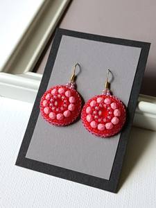 Boho <b>bead</b> earrings with turquoise design andy cascading <b>fringe</b>, unique jewelry gift - Product Image 2