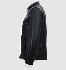 Veste en cuir pour hommes personnalisée de haute qualité Fashion Wear Veste noire Designer Vestes en cuir - Product Image 5