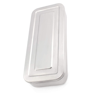 Plateau médical en acier inoxydable de 50x21x8 cm, plateau durable pour hôpital et clinique, utilisation manuelle de stérilisation - Product Image 3