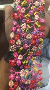 ขอบลูกไม้ปักลายดอกไม้สไตล์วินเทจสำหรับเสื้อผ้าและอุปกรณ์เสริมสำหรับการตัดเย็บเสื้อผ้า-ผลิตภัณฑ์ขายส่งสำหรับกระเป๋ารองเท้าของขวัญ - Product Image 4