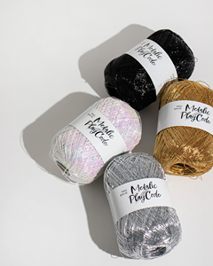 Metallic Play Code (70g) fil à tricoter crochet polyester fil coloré brillant - Product Image 1