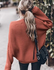 <span class=keywords><strong>Pull</strong></span> en maille ample à col rond pour <span class=keywords><strong>femme</strong></span>, en stock aux États-Unis - Product Image 3