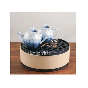 Calentador Dallah de forma redonda de hierro con el calentador Dallah de tamaño personalizado de la más alta calidad para uso doméstico en utensilios de cocina - Product Image 1