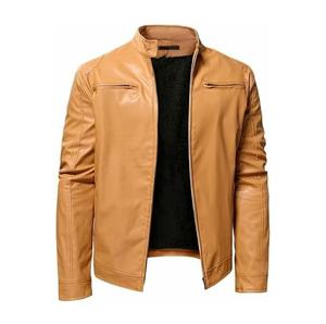 Chaquetas de Cuero para Hombre Hechas en Fábrica, Chaqueta de Cuero Genuino Transpirable de Moda Urbana para Hombre - Product Image 2
