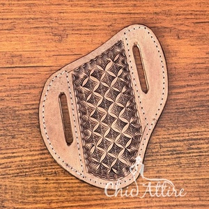 Nouveau meilleur vente prix d'usine couteau en cuir usiné à la main gaine Western en cuir véritable couteau pliant couverture étui de transport - Product Image 1