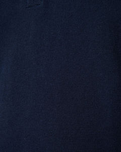 เสื้อโปโลสีน้ำเงินเข้มของผู้ชายแบบปรับแต่งได้เสื้อ100% ผ้าฝ้ายสลิมฟิตมีซิปแบบผ่าข้างดีไซน์สีทึบมีลาย - Product Image 6