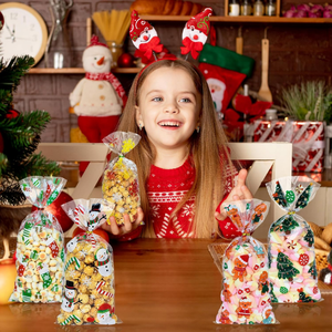 Bolsas de PP Opp impresas de Navidad con sello autoadhesivo impermeable para azúcar y golosinas de fiesta embalaje de regalo elegante - Product Image 6