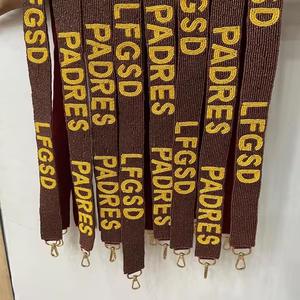 Sangle de sac à main artisanale brodée de perles CRYSTAL CRAFT de qualité supérieure avec détails en sequins personnalisables en couleur et taille pour toutes les occasions - Product Image 3