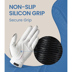 Gants de golf verts sur mesure de haute qualité pour femmes nouveau Style importé en peau de mouton anti-dérapant caractéristique sport en cuir véritable - Product Image 2