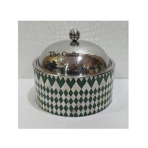 Marmite de service en bois et vadrouille en vrac avec couvercle en acier taille personnalisée casserole de stockage des aliments marmite chaude - Product Image 1