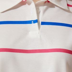 Nouveau T-shirt Polo Rayé Décontracté en Coton à Manches Courtes pour Femme 2026 – Col Revers, Coupe Courte, Ample, Idéal Été – Vente en Gros - Product Image 5