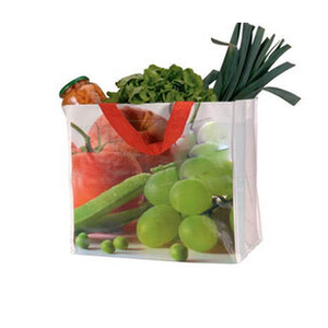 Bolsas de tela tejida de PP reciclable con logotipo personalizado Bolsas de compras ecológicas reutilizables portátiles Buen precio para uso en supermercado - Product Image 3