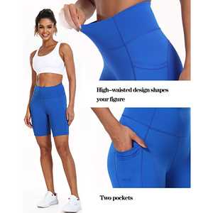 Logo personnalisé Short taille haute sans couture pour les femmes entraînement Yoga porter Sport Fitness Compression extensible Shorts pour la course à pied - Product Image 5