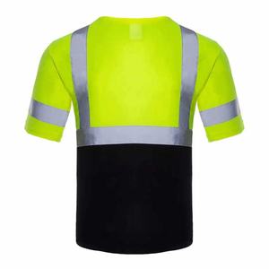Camiseta de Seguridad de Alta Visibilidad Personalizada para Hombre, Camiseta de Trabajo Reflectante de Manga Corta - Product Image 4