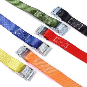 컬러풀 캠 버클 타이 다운 스트랩 강력한 래칫 벨트 메탈 버클 화물 스트랩 오토바이 자전거 트럭용 1인치 700kg 2미터 - Product Image 3