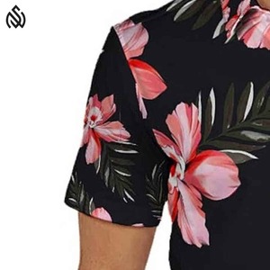 Chemises de plage pour hommes Chemises hawaïennes formelles respirantes boutonnées décontractées imprimées sur mesure - Product Image 4