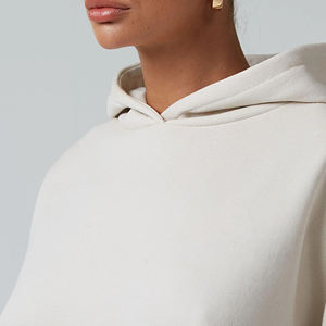 Chándal de lana tecnológica de algodón 100% para mujer, chándal informal de gran tamaño de dos piezas XL, Tops largos de peso pesado disponibles - Product Image 6