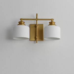 The Bisque 2-Light Wall Sconce is a stylish and versatile lighting fixture that brings both function and design - Product Image 1