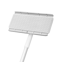 Serpillère haute performance jetable avec manche télescopique pour balayage électrostatique à sec, élimination des poils d'animaux et des poussières, nettoyage des sols plats