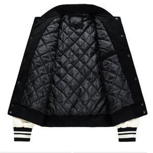 Chaqueta Universitaria para Hombre con Cuello Alto, Logotipo Frontal, Estilo Casual, 100% Lana, Ropa Urbana de Invierno que Ofrece Comodidad en las Tarifas Frías - Product Image 3