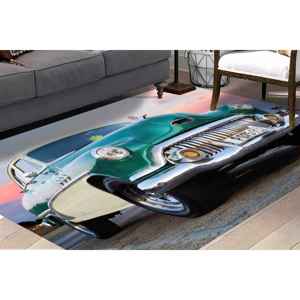Alfombra con Estampado de Auto Clásico: Decoración Automotriz Retro, Alfombra de Chenilla - Product Image 1