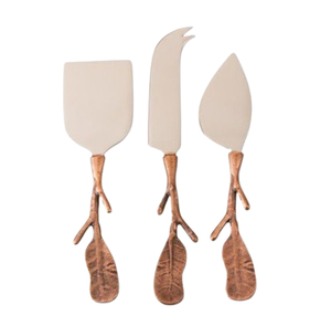 Juego de Cuchillos para Queso, Acero Inoxidable con Acabado Dorado, Ecológico, Duradero, Hecho a Mano, Diseño Moderno, para el Hogar, Cocina, Restaurante, Hotel - Product Image 4