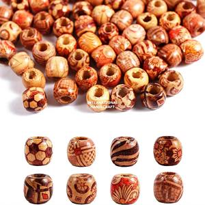 Perles rondes en bois naturel de 4mm Perles en bois colorées personnalisées en forme et taille Livraison rapide depuis l'Inde - Product Image 5