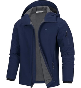 Custom Winter Fleece <b>Men's</b> <b>Jacket</b> Full Zip Warm Cold Layering Essential Waterproof Polyester Material Casual <b>Jacket</b> for <b>Men</b> - Product Image 1