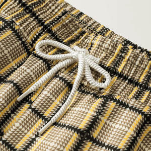 Survêtement à carreaux imprimés pour hommes, manches longues, fermeture à glissière sur le devant, col montant, survêtement vestes et pantalons actifs, tenues 2 pièces - Product Image 5