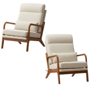Modern Teak Wood Dining Chairs with Waterproof Plush Cotton Cushioning Durable & Eco-Friendly Design for Hotel Use - Product Image 5