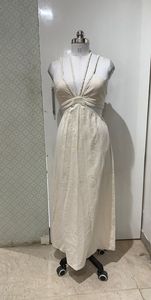 Women's Vintage <b>Summer</b> Autumn Midi <b>Dress</b> <b>Halter</b> Neck Sleeveless Swing Flowy Pattern Breathable Maxi Length Plain Dyed Solid - Product Image 2