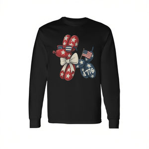 Maglietta promozionale a maniche lunghe per amanti dei cani con design patriottico a palloncino per il Quattro Luglio - Product Image 3