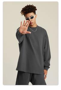 Sweat-shirts pour hommes en gros, grande taille, double fermeture éclair, 100% coton, coupe ajustée, confortable, taille de sweat-shirt pour hommes - Product Image 2