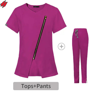 Pantalon de jogging en rayonne polyester à la mode pour femmes ensembles d'uniformes d'infirmière personnalisables pour hôpital et médical pour une utilisation en salon de beauté - Product Image 2