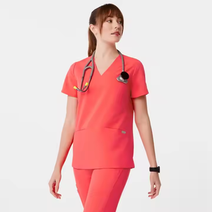 L'ajustement frais frotte des ensembles d'uniformes avec la chemise légère de douille courte et le collier de support pour des conditions chaudes - Product Image 6