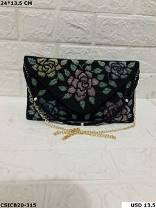 Designer Handmade Women Partywear Bridal Wedding Evening Stone <b>Crystal</b> Clutch <b>Bag</b> - Product Image 2