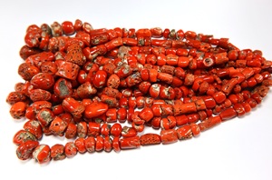 Italian <b>Red</b> Coral Smooth Tube Shape <b>Beads</b> Natural Italian Coral Gemstone <b>Beads</b> 8X7MM To 16X13MM 16''Inch Jewelry Making - Product Image 4