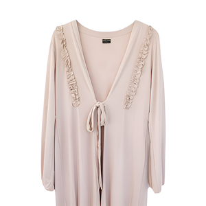 Cárdigan exterior informal de alta calidad para mujer Zura con manga larga patrón sólido suave sensación de mano prendas de vestir exteriores duraderas - Product Image 4