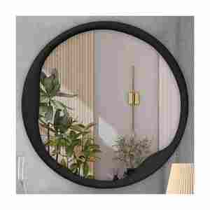 Cadre en bois rond de haute qualité miroir de gymnastique grande décoration murale pour chambre d'amis artisanat indien de Style moderne exporté - Product Image 5