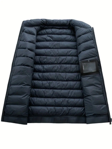 เสื้อแจ็คเก็ตบุนวมน้ำหนักเบาสำหรับผู้ชาย, เสื้อโค้ทแฟชั่นเสื้อโค้ทฤดูหนาวเสื้อโค้ทผู้ชาย100% โพลีเอสเตอร์ - Product Image 2