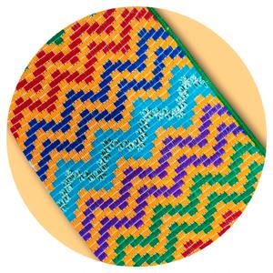 Tissu africain traditionnel pour les vêtements culturels et la conception de mode, largeur 51 pouces, authentique tissage jacquard Kente, 100% coton, 270 GSM - Product Image 5