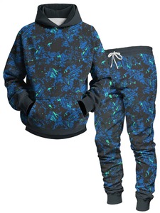 Conjuntos de chándal para hombre Sudadera con capucha y pantalones Mujer Jersey con capucha de color sólido + Pantalones Traje Ropa deportiva informal Conjuntos Hombre - Product Image 5