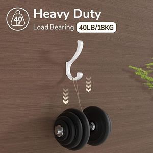 Large <b>Wall</b>-Mounted Chrome Coat <b>Hooks</b> Durable Aluminium Metal Coat Hanger for Clothing <b>Keys</b> Bags Hats-for Office Use - Product Image 5