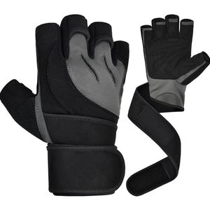 Transpirable deporte Fitness entrenamiento levantamiento de pesas medio dedo muñeca envoltura gimnasio levantamiento de pesas guantes para hombres mujeres - Product Image 2
