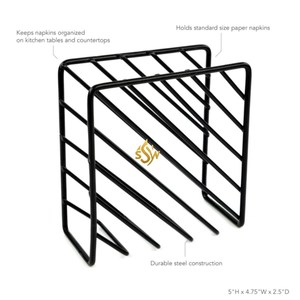 ที่ใส่ผ้าเช็ดปากสำหรับตกแต่งบนโต๊ะผู้ผลิตที่ใส่กระดาษเช็ดปากสีดำรูปทรงเหล็กแข็งแบบกำหนดเองสำหรับโรงแรมคาเฟ่และงานแต่งงาน - Product Image 6